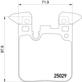 Комплект тормозных колодок (HELLA: 8DB 355 021-611)