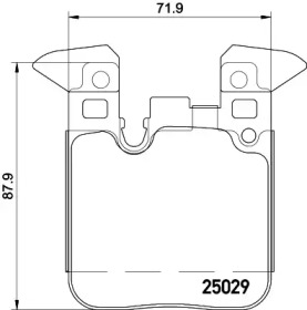 Комплект тормозных колодок (HELLA: 8DB 355 021-341)