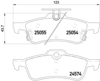 Комплект тормозных колодок (HELLA: 8DB 355 020-501)