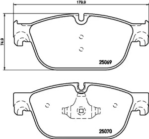 Комплект тормозных колодок (HELLA: 8DB 355 021-141)