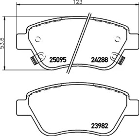 Комплект тормозных колодок (HELLA: 8DB 355 021-131)