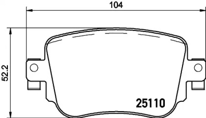 Комплект тормозных колодок (HELLA: 8DB 355 021-291)