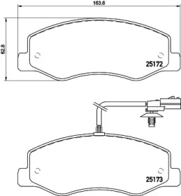 Комплект тормозных колодок (HELLA: 8DB 355 015-311)