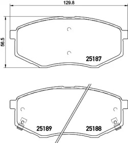 Комплект тормозных колодок (HELLA: 8DB 355 029-101)