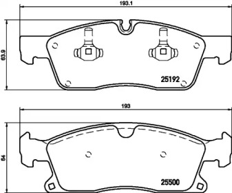 Комплект тормозных колодок (HELLA: 8DB 355 019-701)