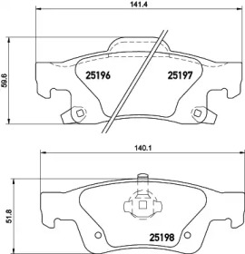 Комплект тормозных колодок (HELLA: 8DB 355 020-351)