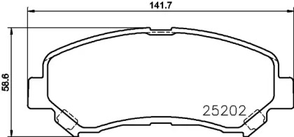 Комплект тормозных колодок (HELLA: 8DB 355 029-091)