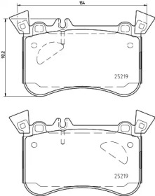 Комплект тормозных колодок (HELLA: 8DB 355 021-771)