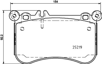 Комплект тормозных колодок (HELLA: 8DB 355 026-441)