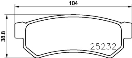 Комплект тормозных колодок (HELLA: 8DB 355 029-111)