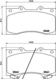 Комплект тормозных колодок (HELLA: 8DB 355 019-531)