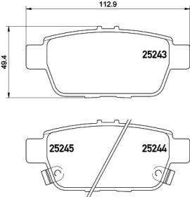 Комплект тормозных колодок (HELLA: 8DB 355 016-091)