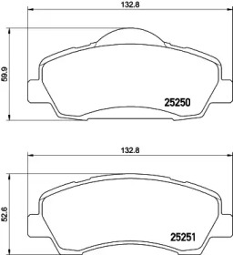 Комплект тормозных колодок (HELLA: 8DB 355 020-771)