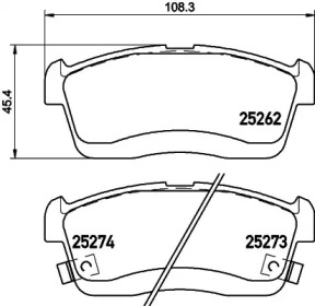 Комплект тормозных колодок (HELLA: 8DB 355 028-861)