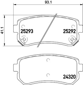 Комплект тормозных колодок (HELLA: 8DB 355 016-221)