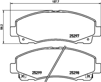 Комплект тормозных колодок (HELLA: 8DB 355 019-601)