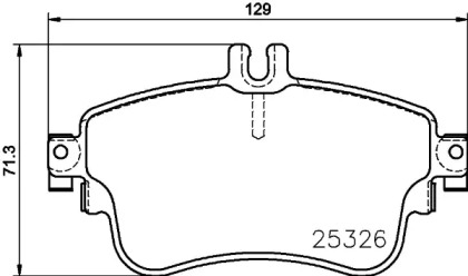 Комплект тормозных колодок (HELLA: 8DB 355 019-751)