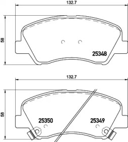 Комплект тормозных колодок (HELLA: 8DB 355 020-231)