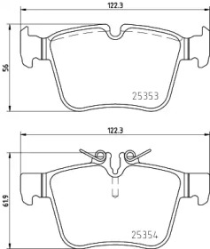 Комплект тормозных колодок (HELLA: 8DB 355 026-601)