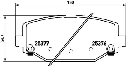 Комплект тормозных колодок (HELLA: 8DB 355 020-311)