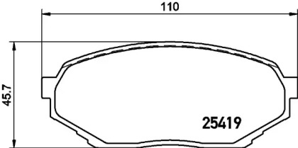 Комплект тормозных колодок (HELLA: 8DB 355 019-681)