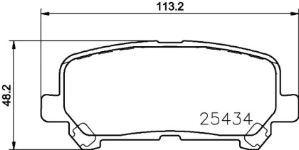 Комплект тормозных колодок (HELLA: 8DB 355 020-601)