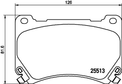 Комплект тормозных колодок (HELLA: 8DB 355 020-451)