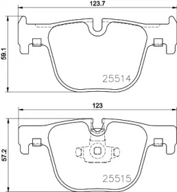 Комплект тормозных колодок (HELLA: 8DB 355 026-501)