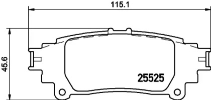 Комплект тормозных колодок (HELLA: 8DB 355 020-001)