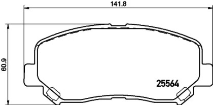 Комплект тормозных колодок (HELLA: 8DB 355 020-511)