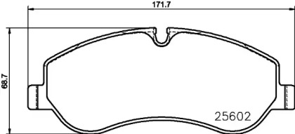 Комплект тормозных колодок (HELLA: 8DB 355 020-691)