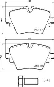 Комплект тормозных колодок (HELLA: 8DB 355 023-131)