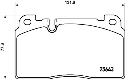 Комплект тормозных колодок (HELLA: 8DB 355 026-691)