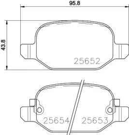 Комплект тормозных колодок (HELLA: 8DB 355 020-761)