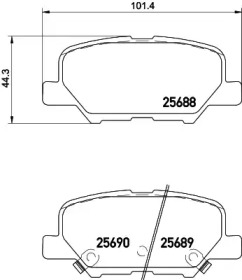 Комплект тормозных колодок (HELLA: 8DB 355 020-291)