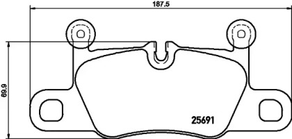 Комплект тормозных колодок (HELLA: 8DB 355 021-351)