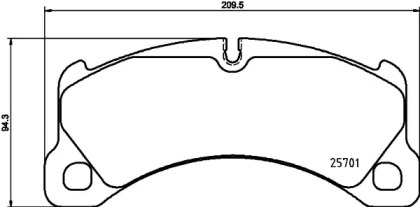 Комплект тормозных колодок (HELLA: 8DB 355 021-191)