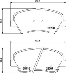 Комплект тормозных колодок (HELLA: 8DB 355 021-781)