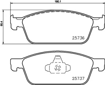 Комплект тормозных колодок (HELLA: 8DB 355 020-831)