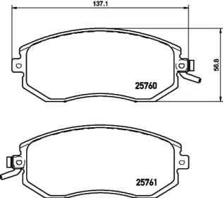 Комплект тормозных колодок (HELLA: 8DB 355 030-331)