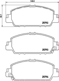 Комплект тормозных колодок (HELLA: 8DB 355 030-681)