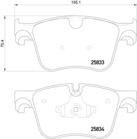 Комплект тормозных колодок (HELLA: 8DB 355 020-981)