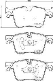 Комплект тормозных колодок (HELLA: 8DB 355 024-751)