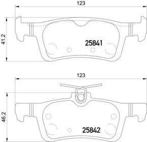 Комплект тормозных колодок (HELLA: 8DB 355 021-311)