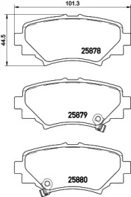 Комплект тормозных колодок (HELLA: 8DB 355 028-931)