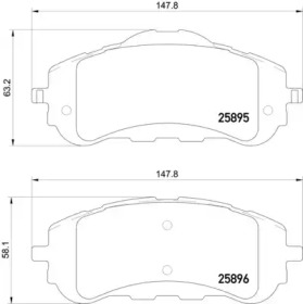 Комплект тормозных колодок (HELLA: 8DB 355 021-321)