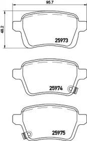 Комплект тормозных колодок (HELLA: 8DB 355 021-441)