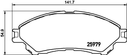 Комплект тормозных колодок (HELLA: 8DB 355 021-461)