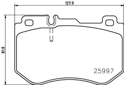 Комплект тормозных колодок (HELLA: 8DB 355 021-741)