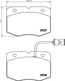 Комплект тормозных колодок (HELLA: 8DB 355 005-491)